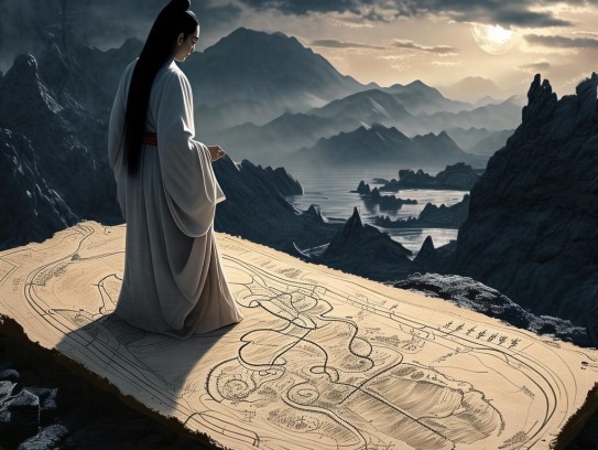 重庆阴地风水怎样看龙脉图,揭秘阴宅风水龙脉图,千年玄学中的地形科学与人文密码