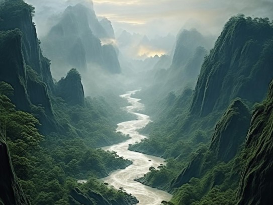 重庆风水学横龙鬼山实景图,风水探秘，横龙、鬼山与实景图中的天人密码