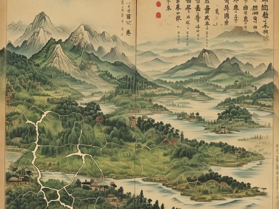 阴宅风水龙脉示意图,阴宅风水龙脉探秘，图解千年墓葬选址的地理密码