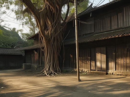 宅前有电线杆是什么煞,住宅前的煞气图谱，从风水禁忌到现代居住科学的启示