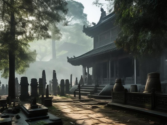 阴宅附近有寺庙好吗风水好吗,阴宅近庙，吉凶相依的风水玄机与文化启示