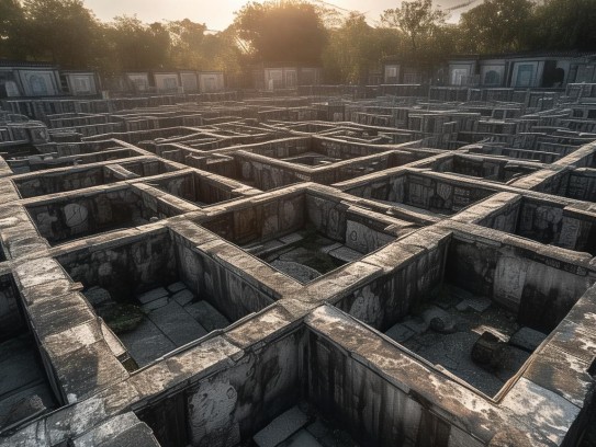 重庆阴宅风水中的分房图案,阴宅风水中的分房图案，宗族伦理与空间秩序的千年传承