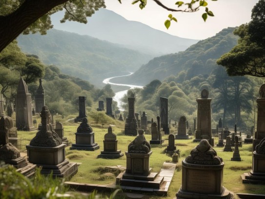阴宅风水好的表现图片,图解墓地吉祥风水，从山水走向看阴宅选址八大特征