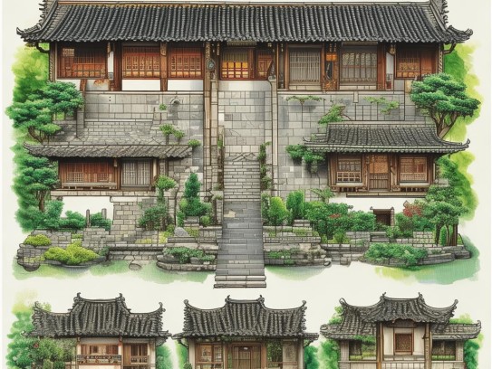 重庆农村住宅风水图解100例布局院子里面酉面有门妤节好,农村住宅风水酉位开门布局100例图解—庭院纳吉避煞的千年智慧