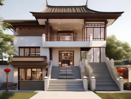 自建房最佳风水设计图，左厨房右边楼梯,自建房最佳风水设计图左厨房右边楼梯