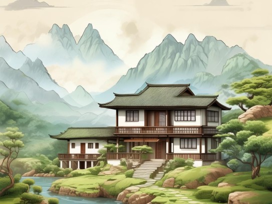 面朝山水，自建房风水设计图助您打造宜居空间,自建房最佳风水设计图,后面有山